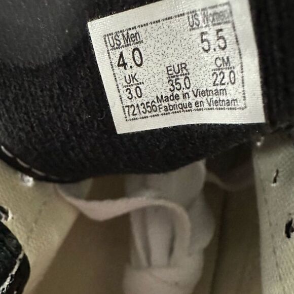 Vans Black and White Slip-On Sneakers Old Skool Black White Women 5.5 Men 4.0 - Picture 8 of 9